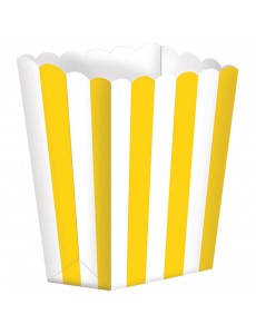 Caixas Pipocas Riscas Amarelo